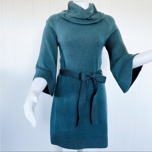 Mossimo 3/4 sleeve teal green sweater dress S/M